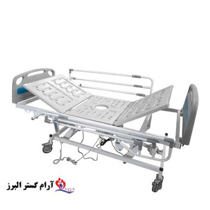 تخت دو شکن برقی لگن خور با قابلیت تنظیم ارتفاع رویه ABS