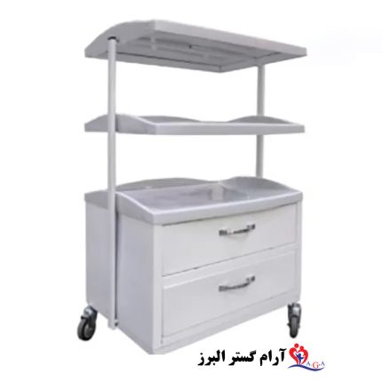 ترالی جای دستگاه دو کشو